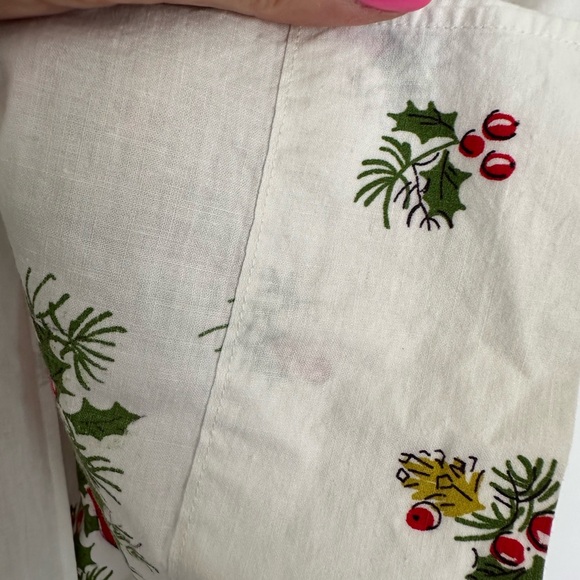 Vintage 1950s Hostess Half APRON Christmas Bells Wreaths & Holly - Picture 9 of 11